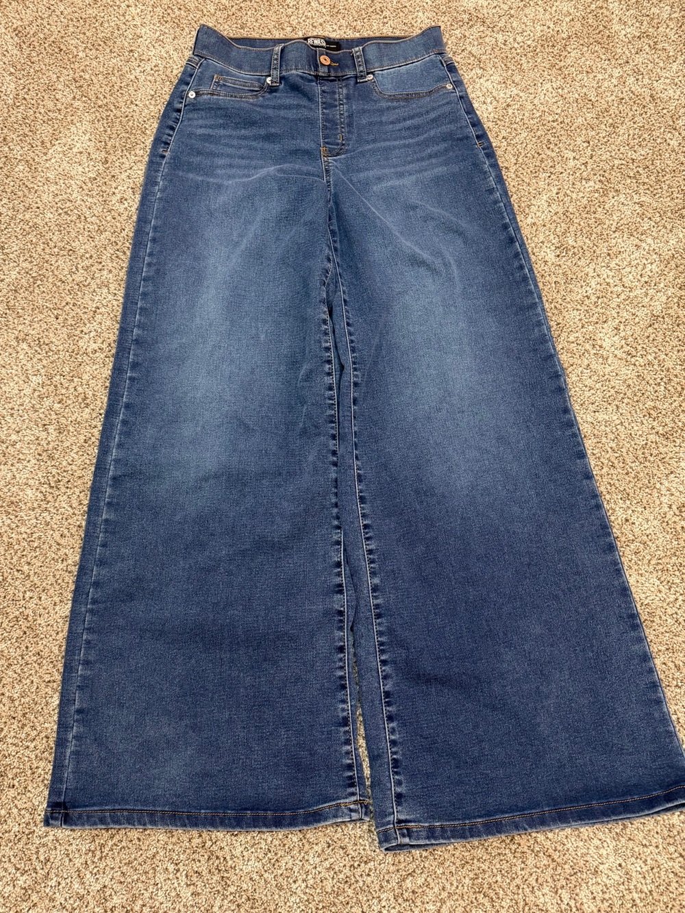 Rewash Dark Blue Wide Leg Jeans